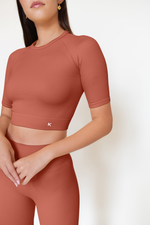 Load image into Gallery viewer, 3/4 Sleeve Teracotta Top
