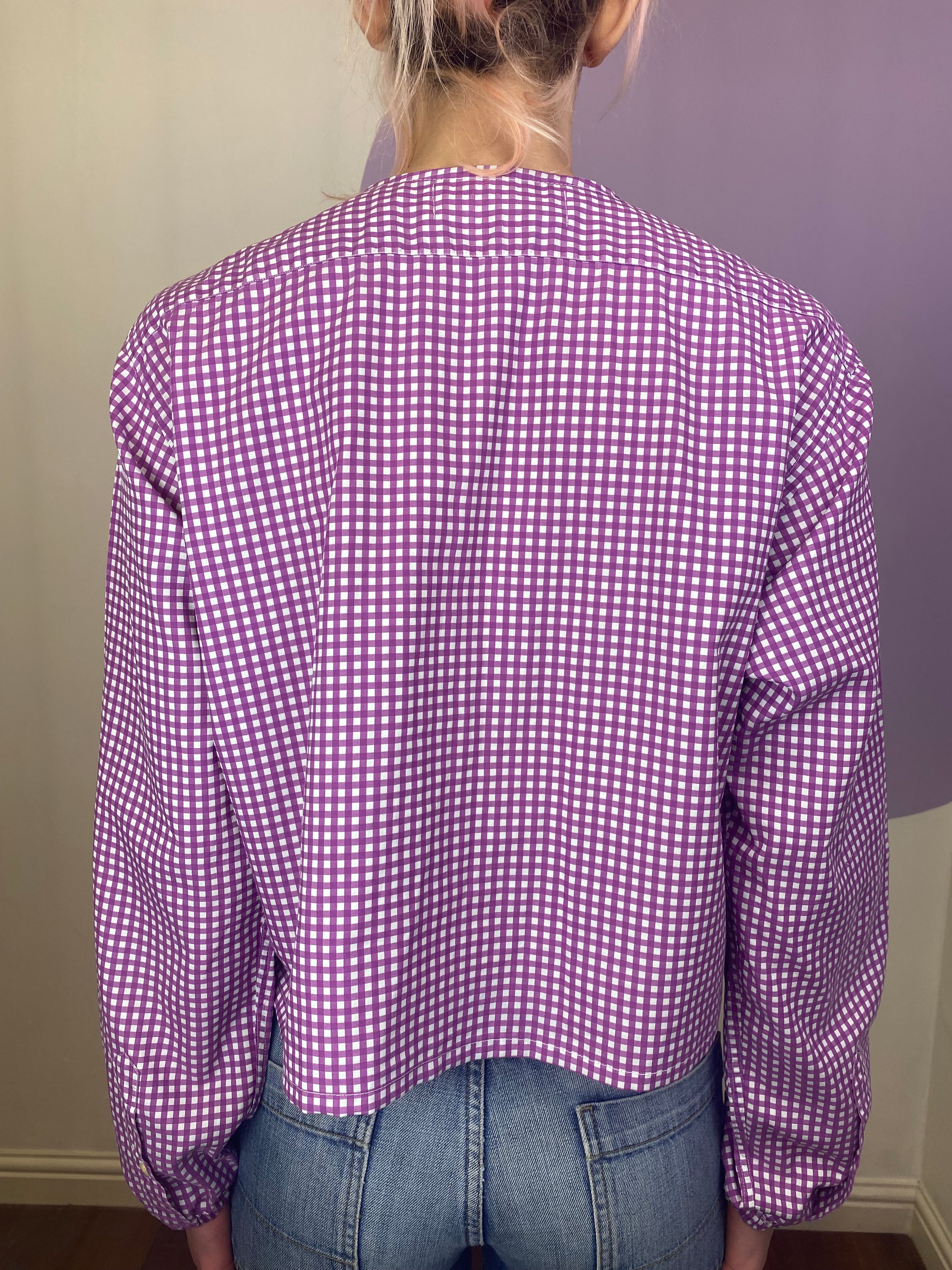 Hollie Shirt in Purple Gingham