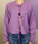Load image into Gallery viewer, Hollie Shirt in Purple Gingham
