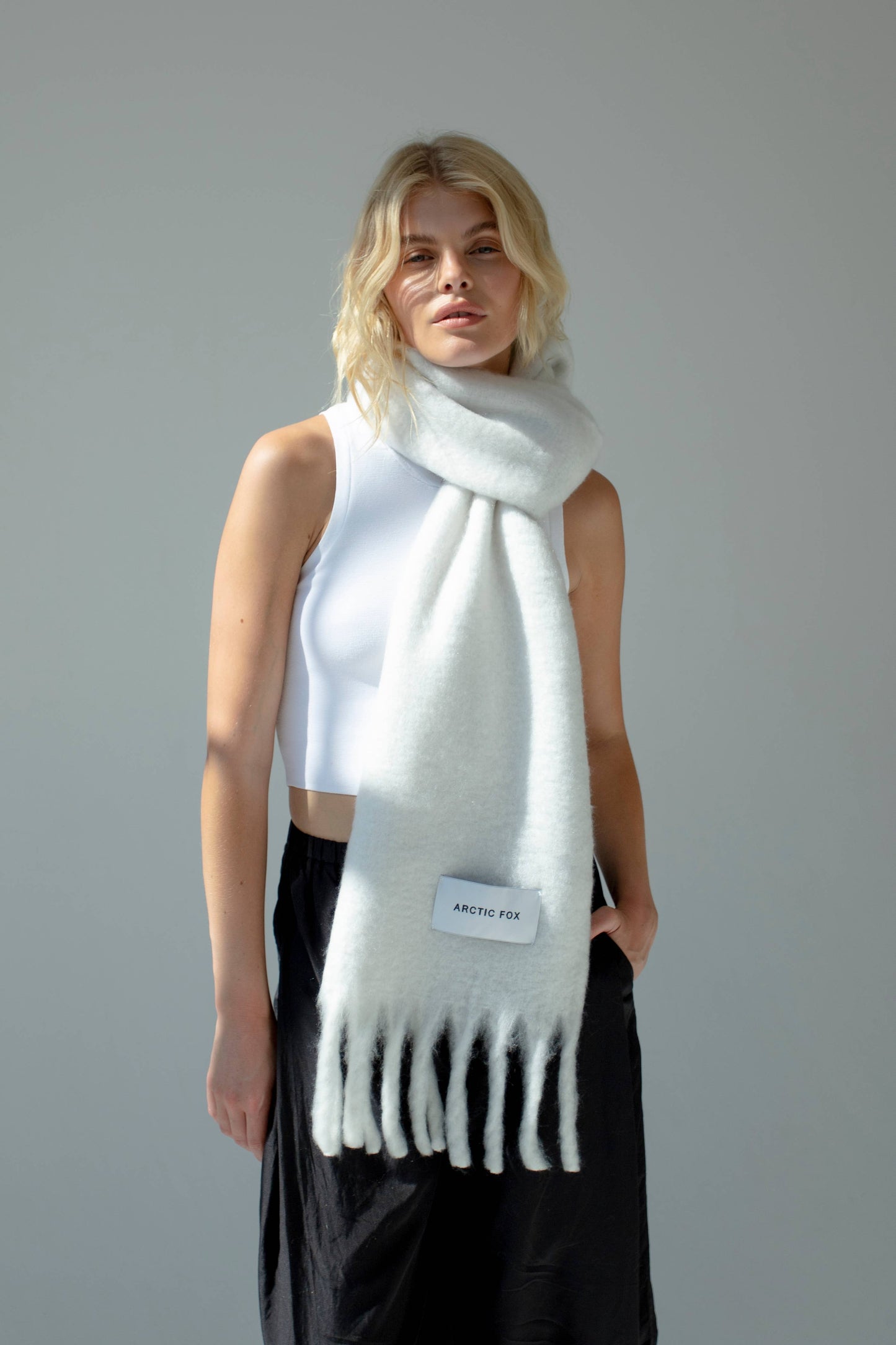 The Stockholm Scarf - 100% Recycled - Polar White