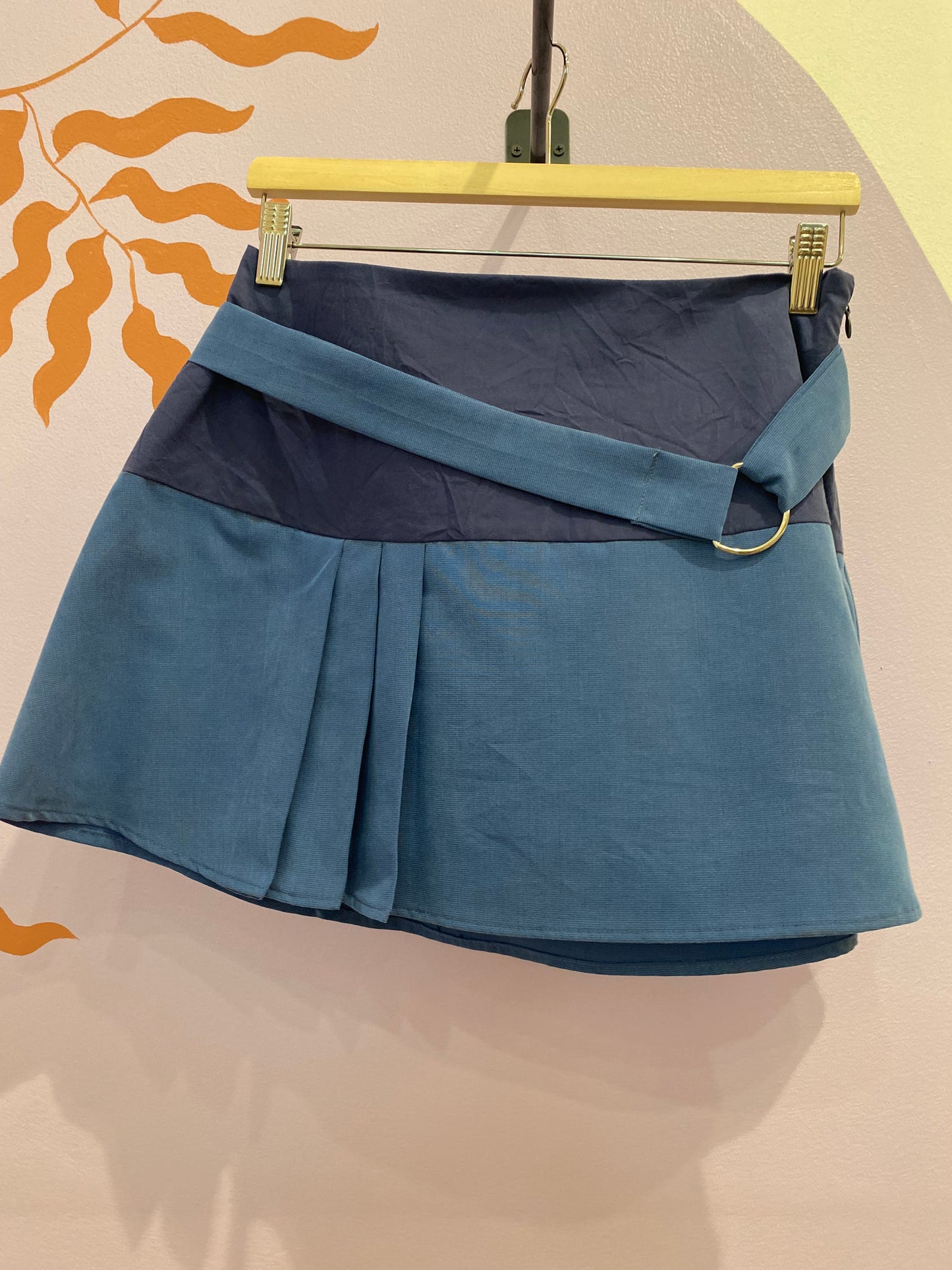 Florence pleated skirt blue