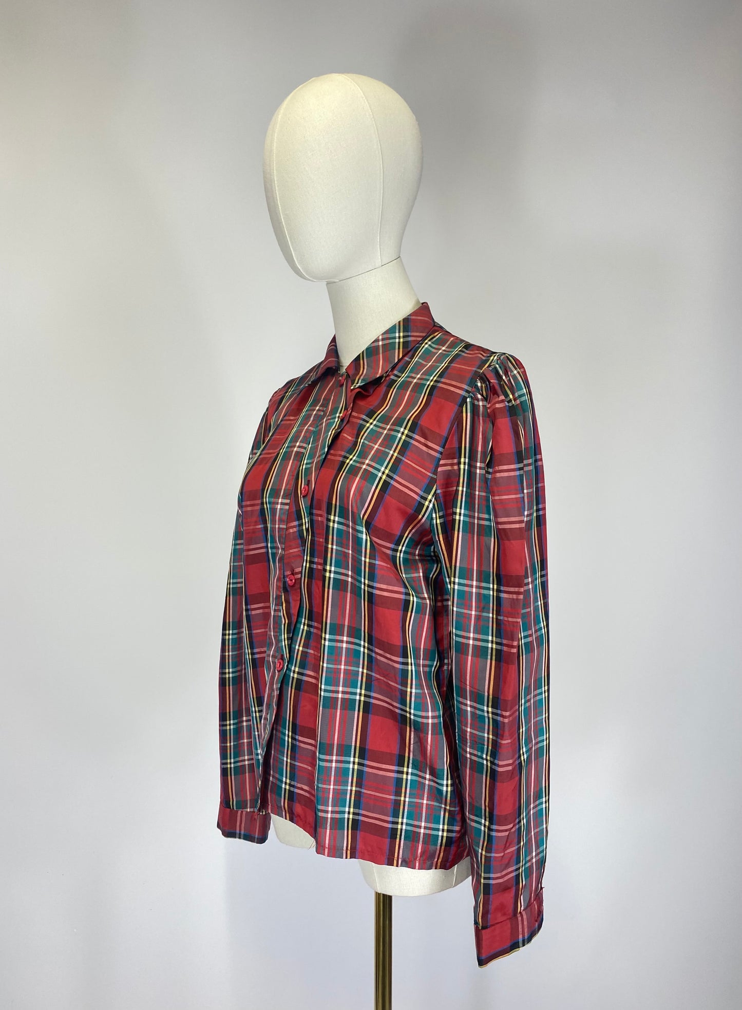 Asymmetric Tartan Shirt - Size 14