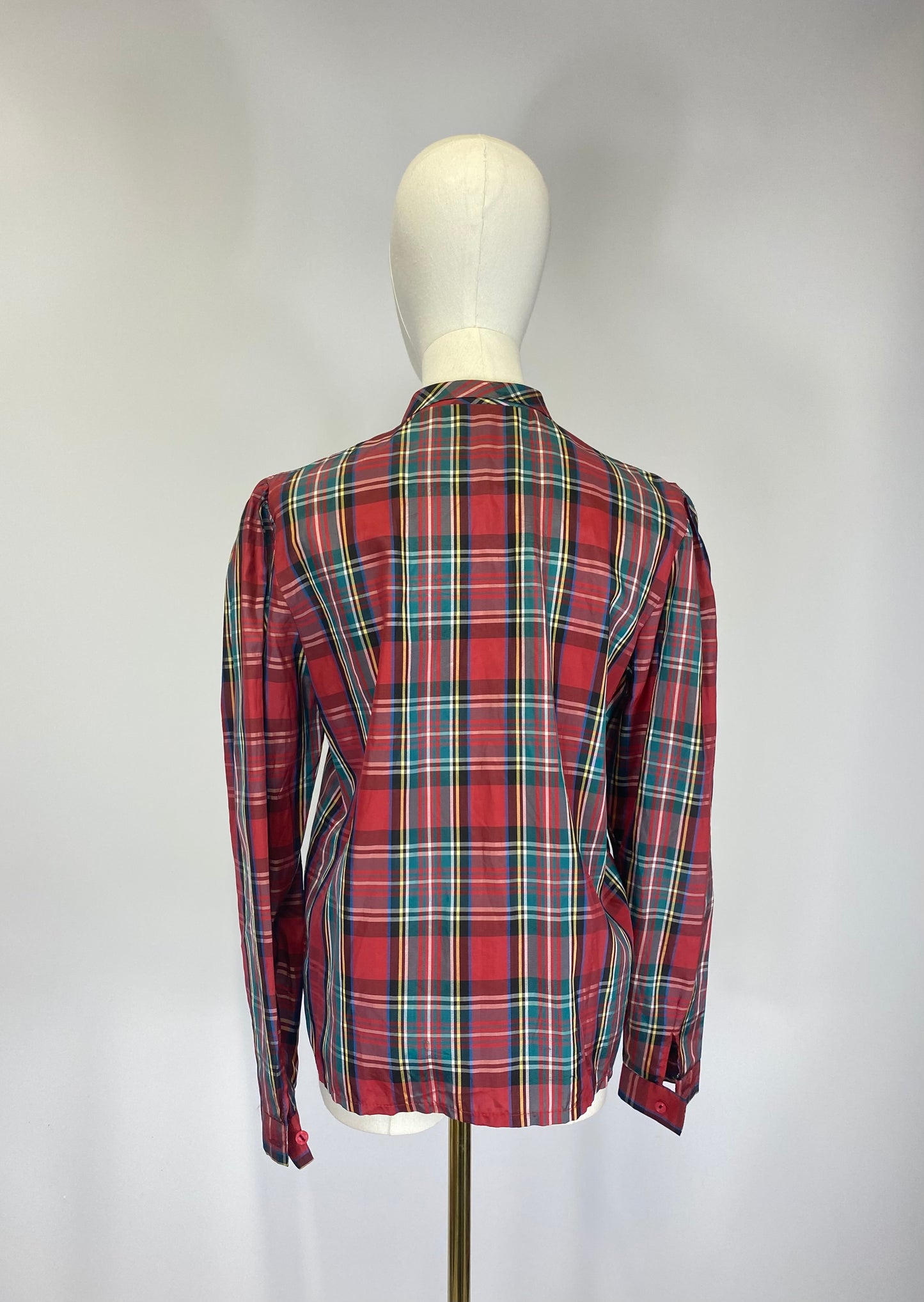 Asymmetric Tartan Shirt - Size 14