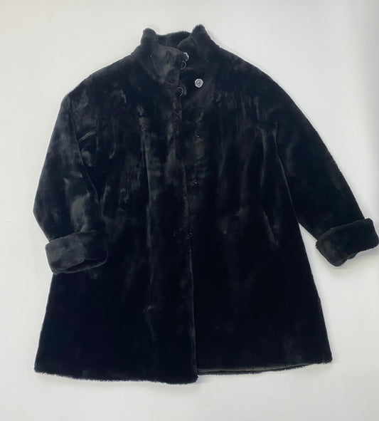 Fluffy Black Coat - Size 18