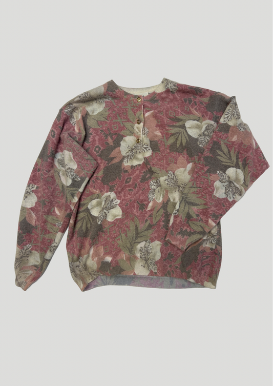 Floral Knit Jumper - Size 16