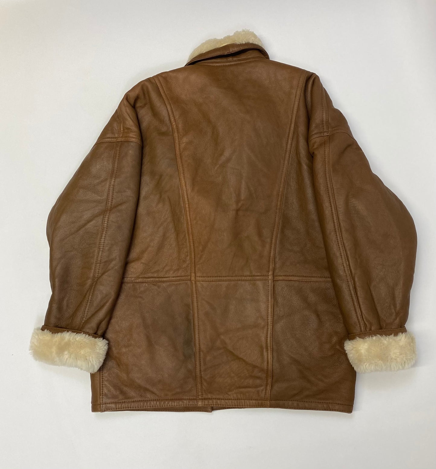 Brown Sheepskin Coat - Size 20