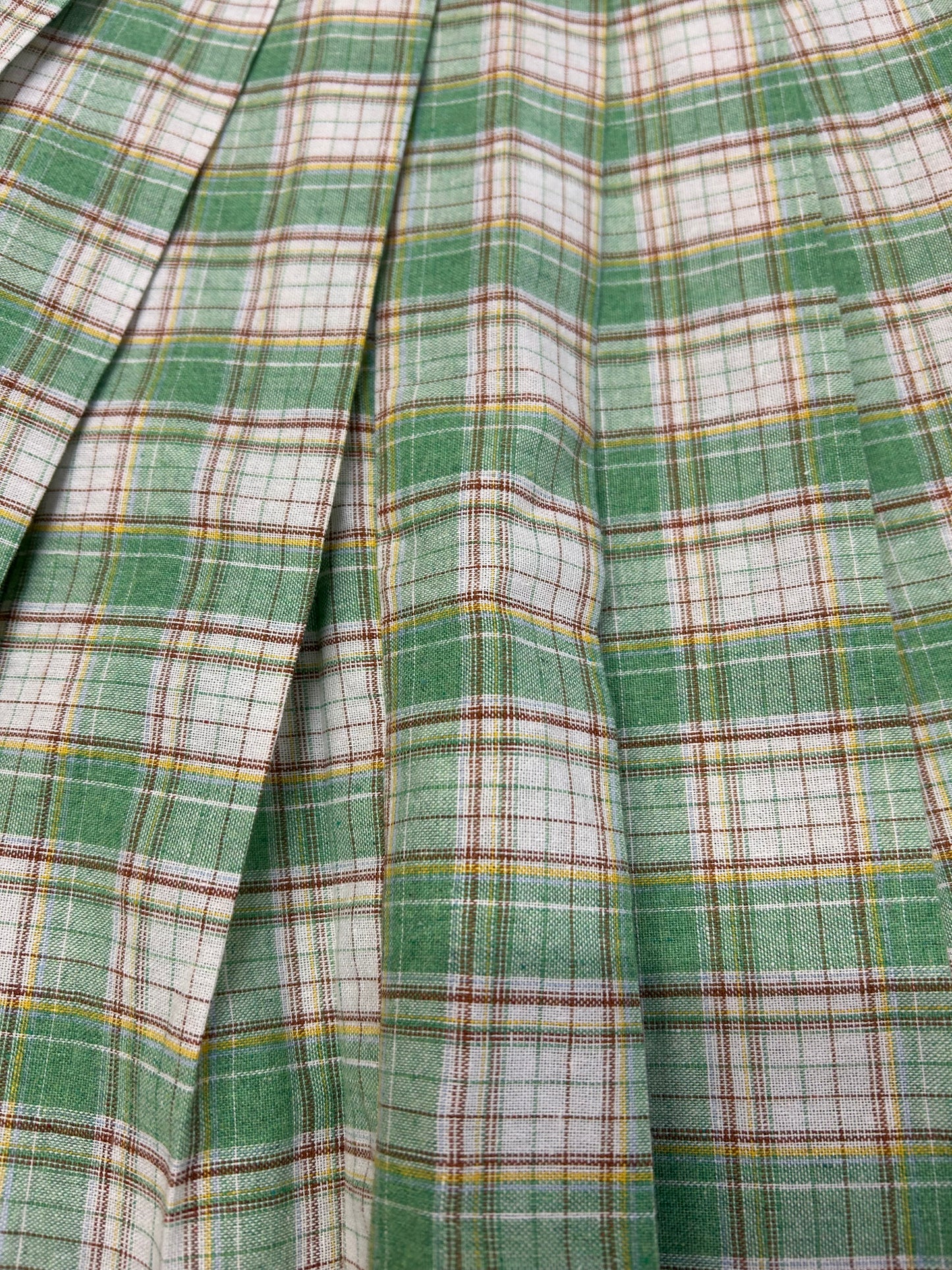 Green and Yellow Plaid Tennis Skirt - Size 12