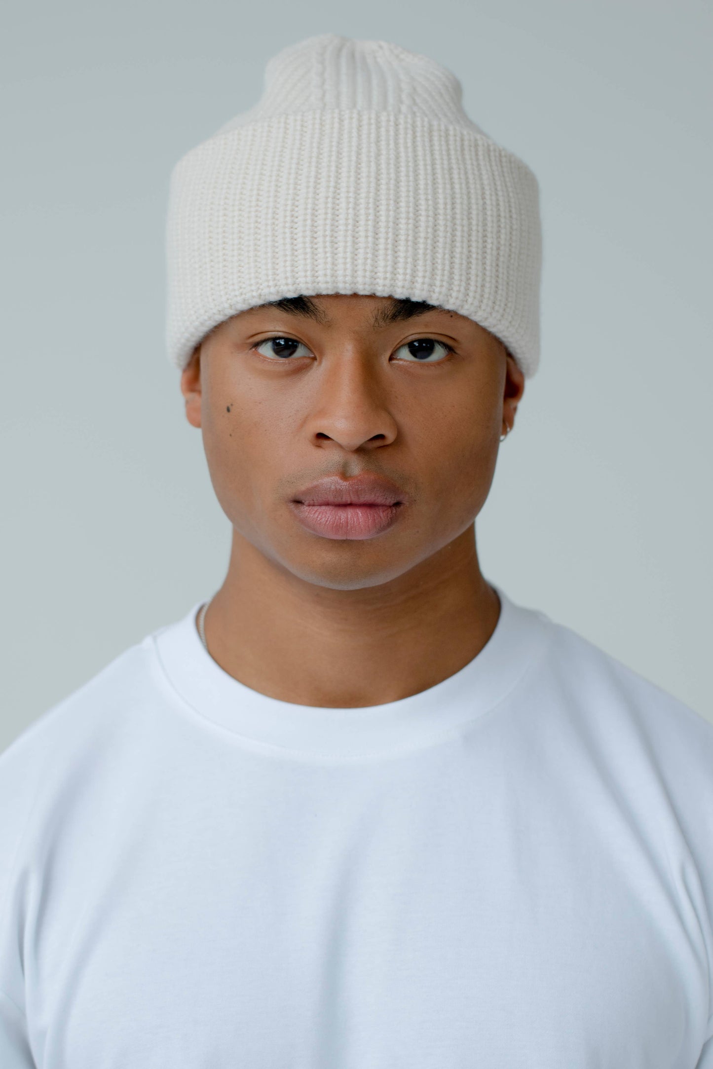 The Merino Wool Beanie - White - AW23