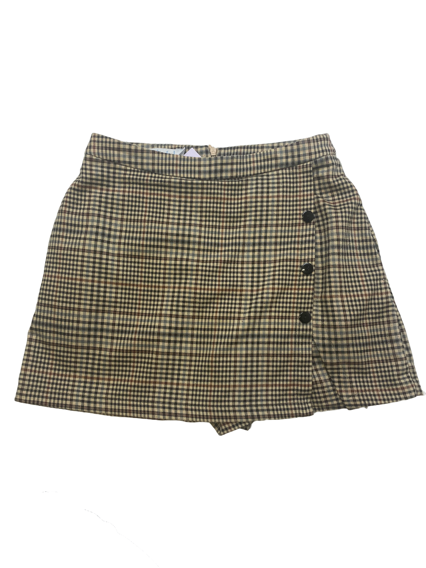 Plaid Button Skort - Size 6