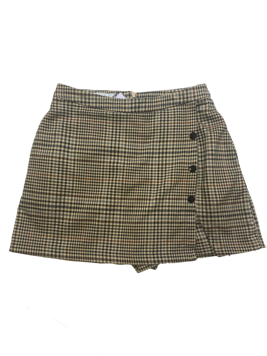 Plaid Button Skort - Size 6