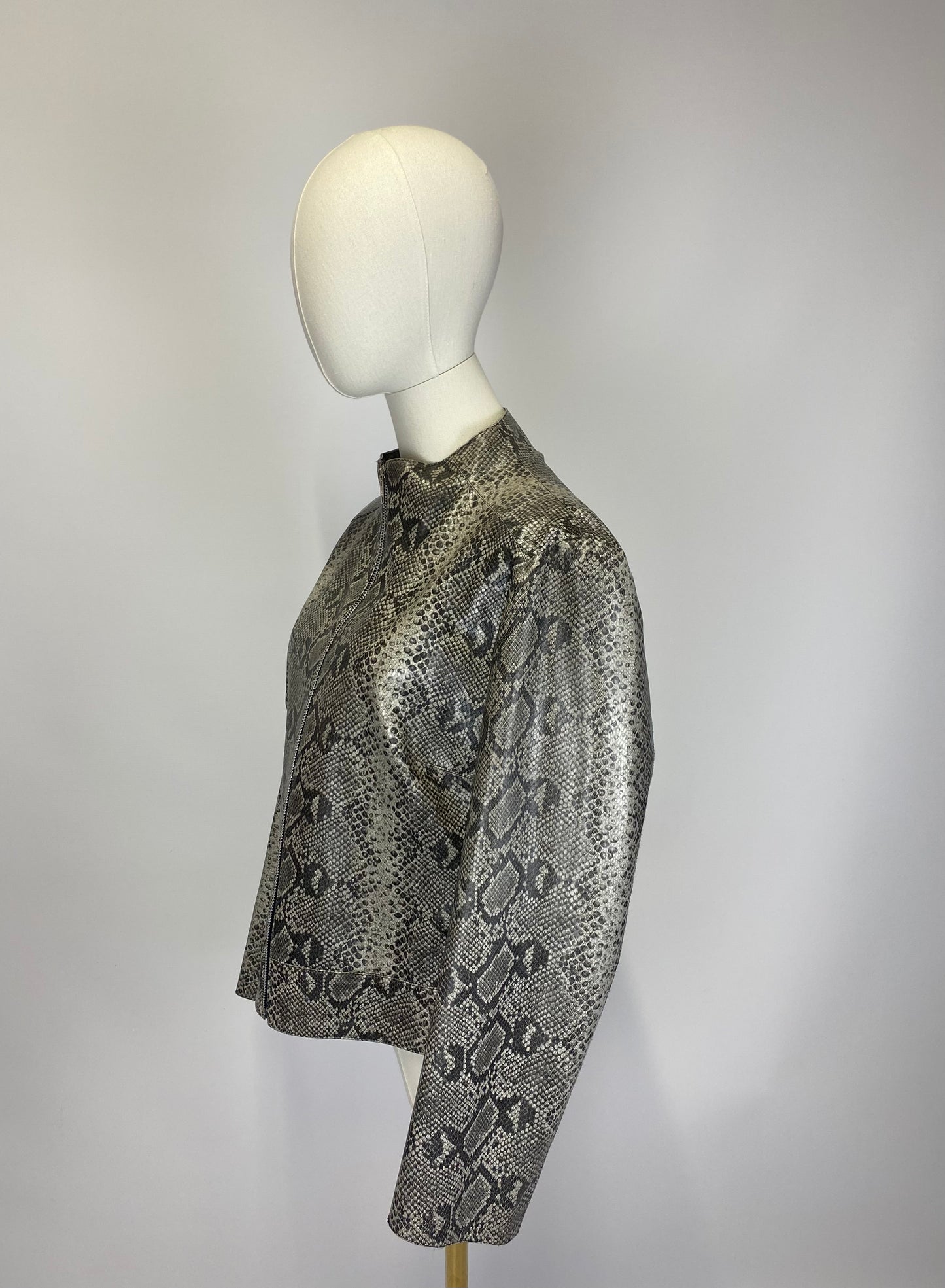 Faux Snakeskin Jacket - Size 14