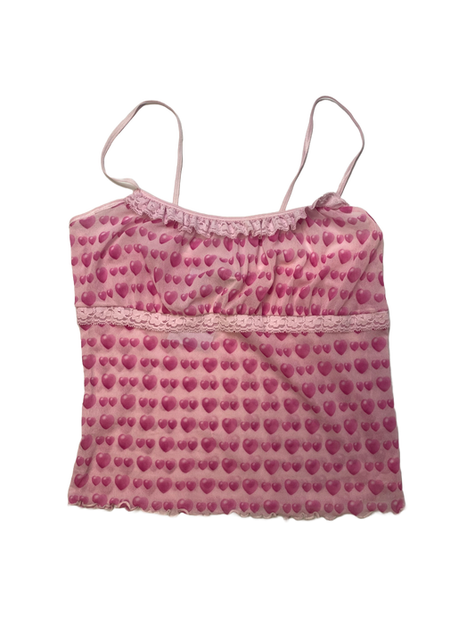 Y2K Heart Mesh top - Size 14