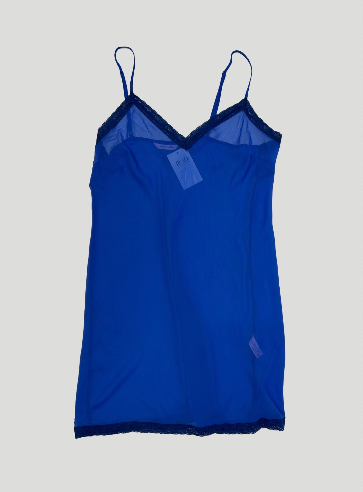 Royal Blue Mesh Slip Dress - Size 16