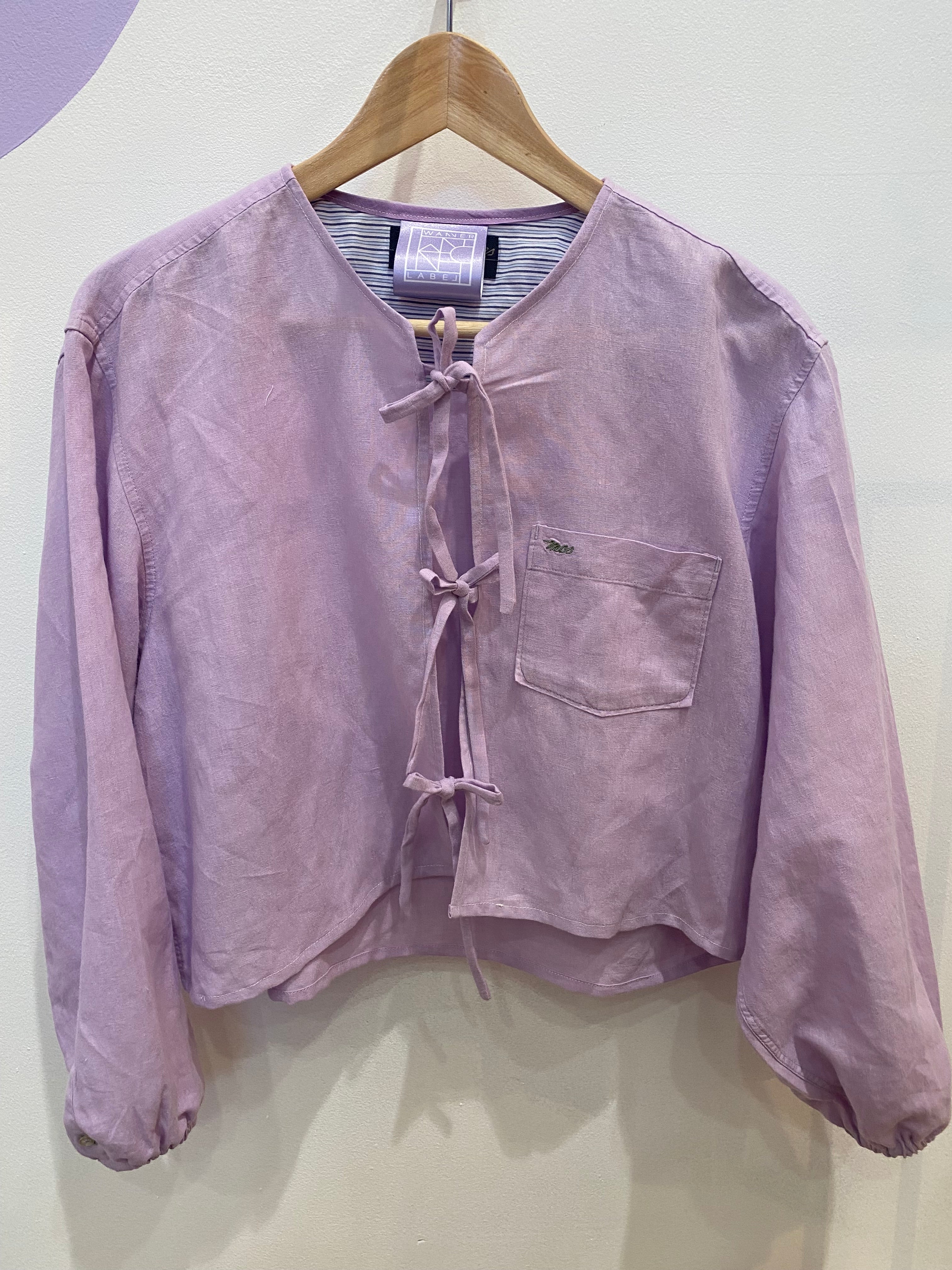 Hollie Shirt in purple linen