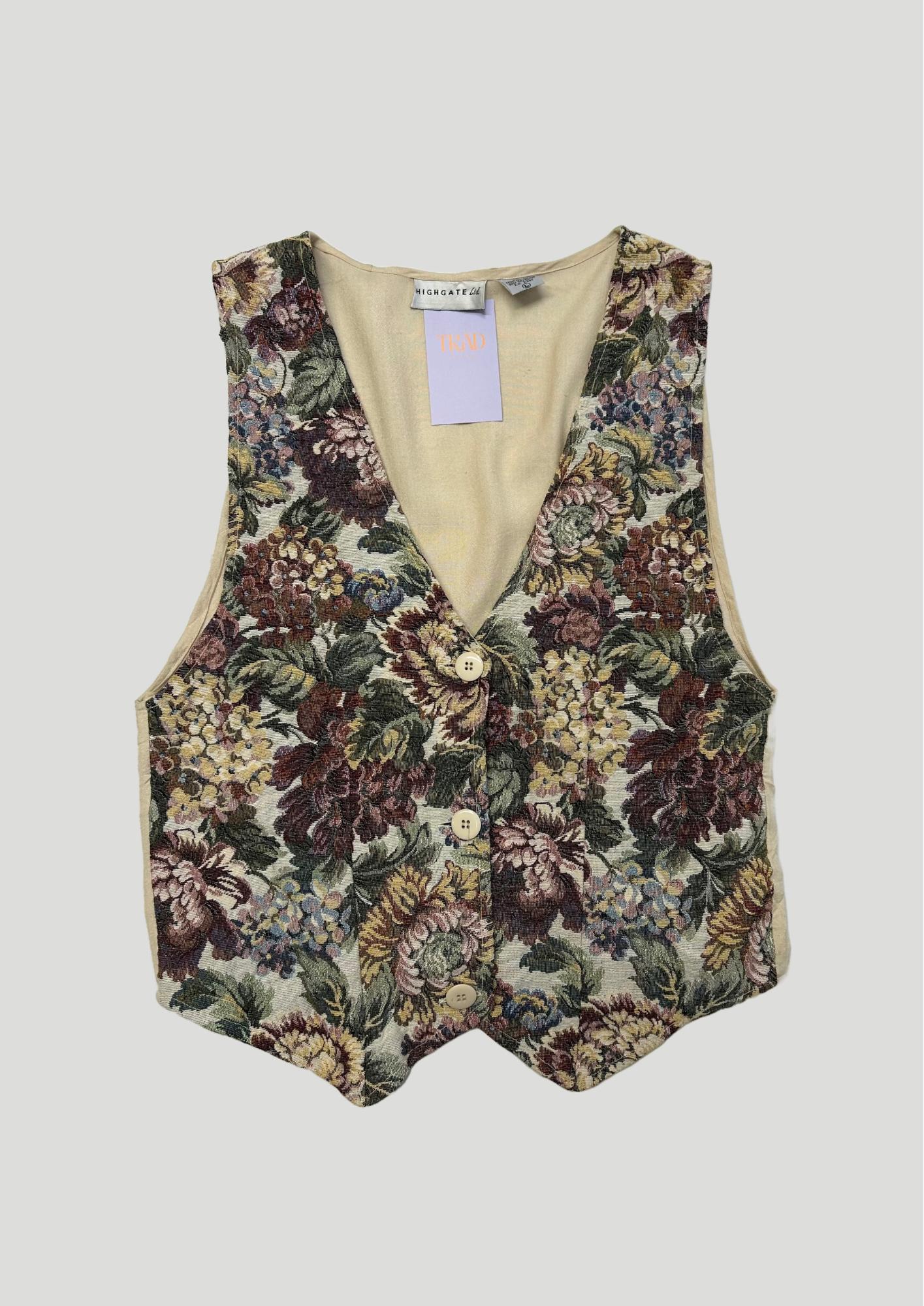 Floral Waistcoat - Size 14