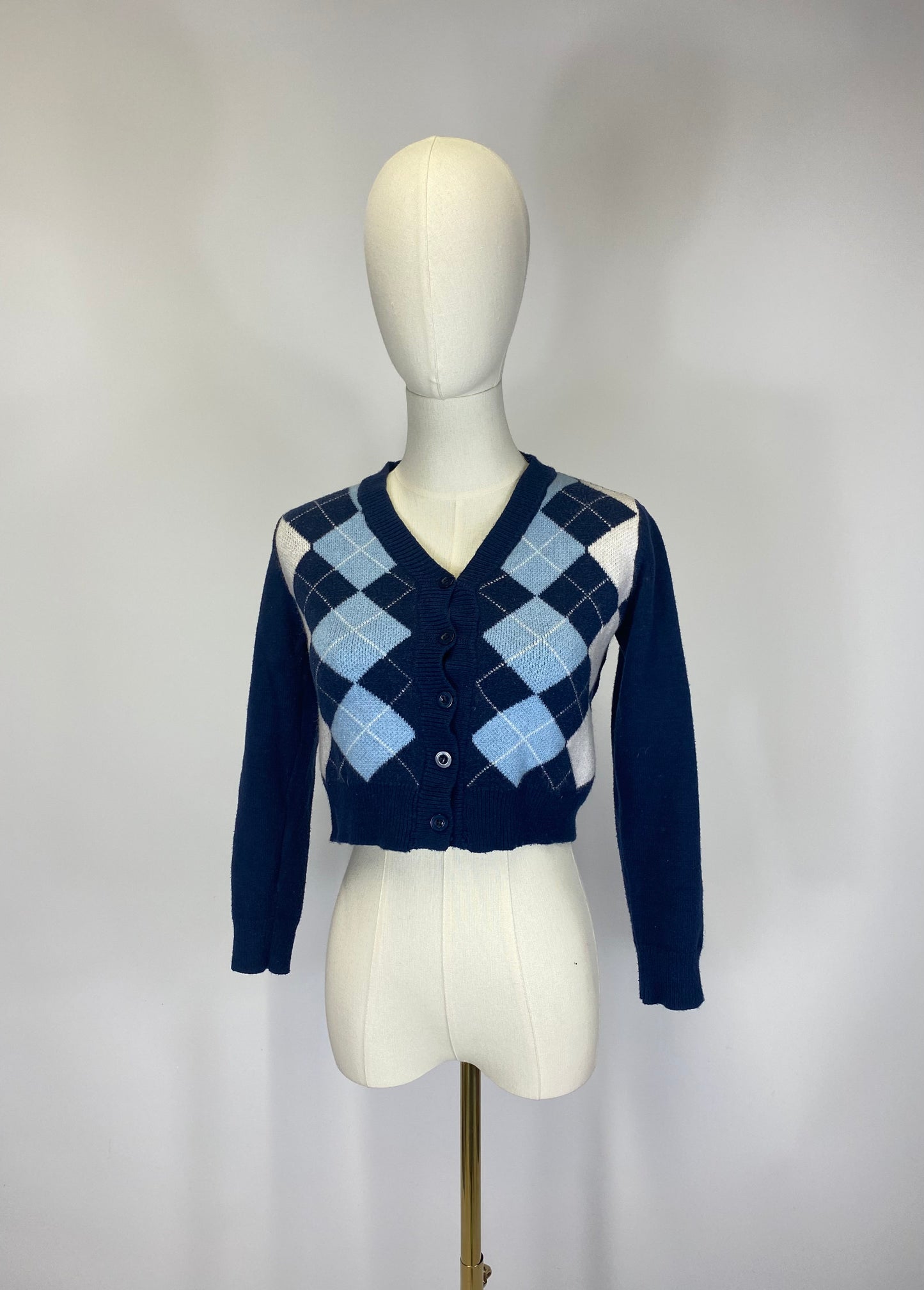 Argyle Cardigan - Size 6