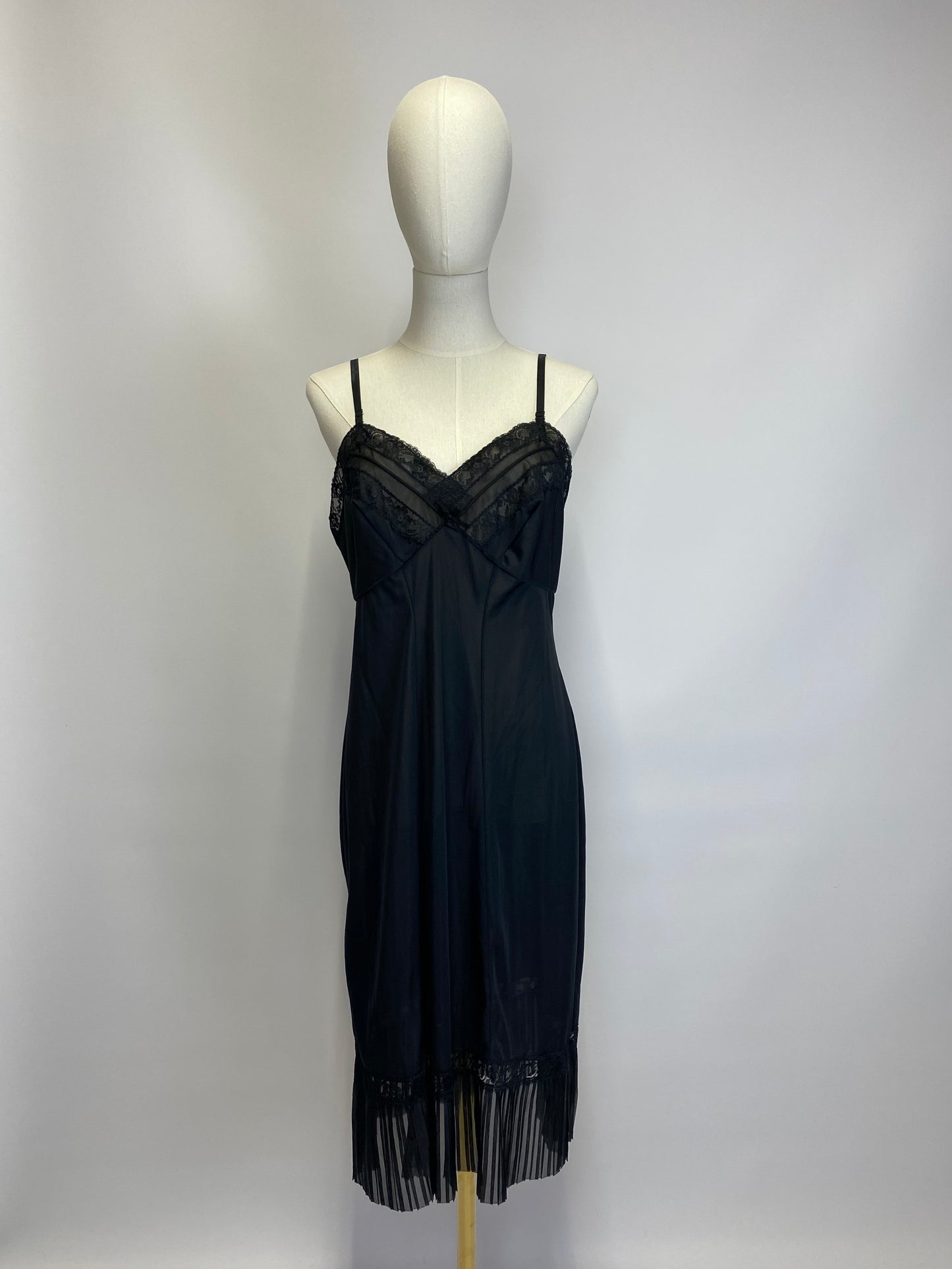 Black Mesh Slip Dress