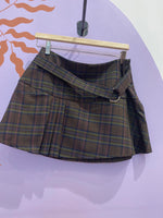 Load image into Gallery viewer, Florence pleated skirt green and purple checks
