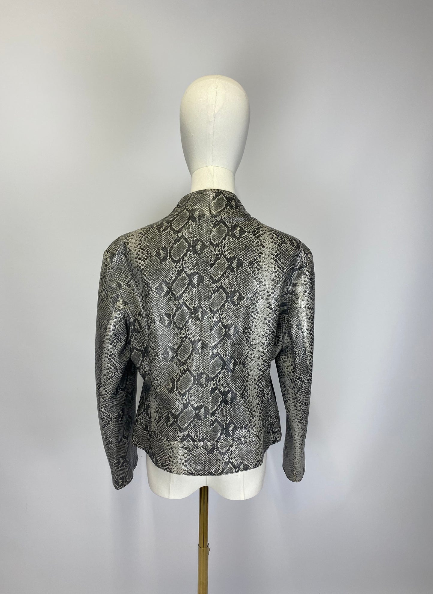 Faux Snakeskin Jacket - Size 14