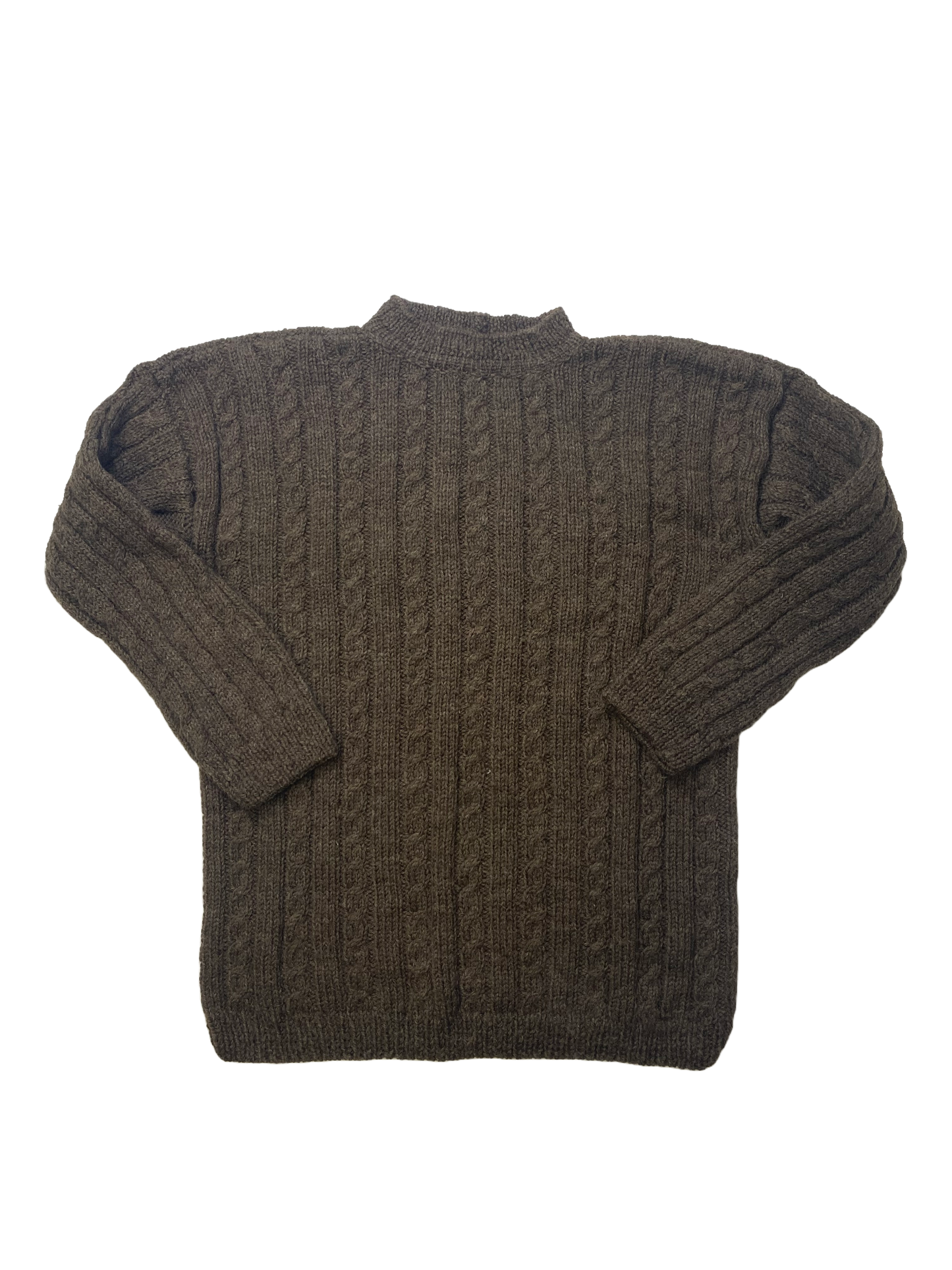 Brown Cable Knit Jumper - Size 16