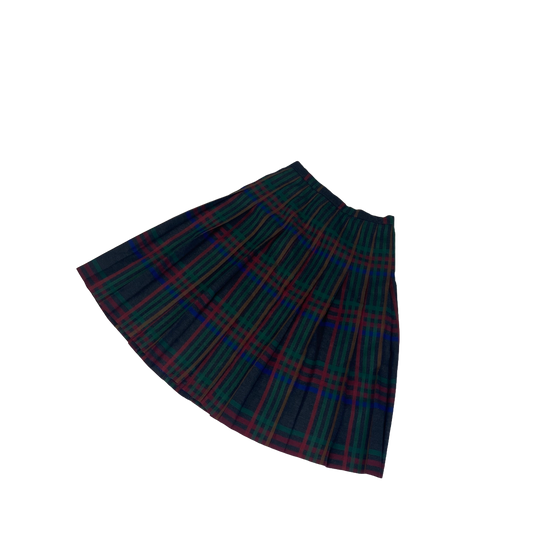 Pleated Check Skirt