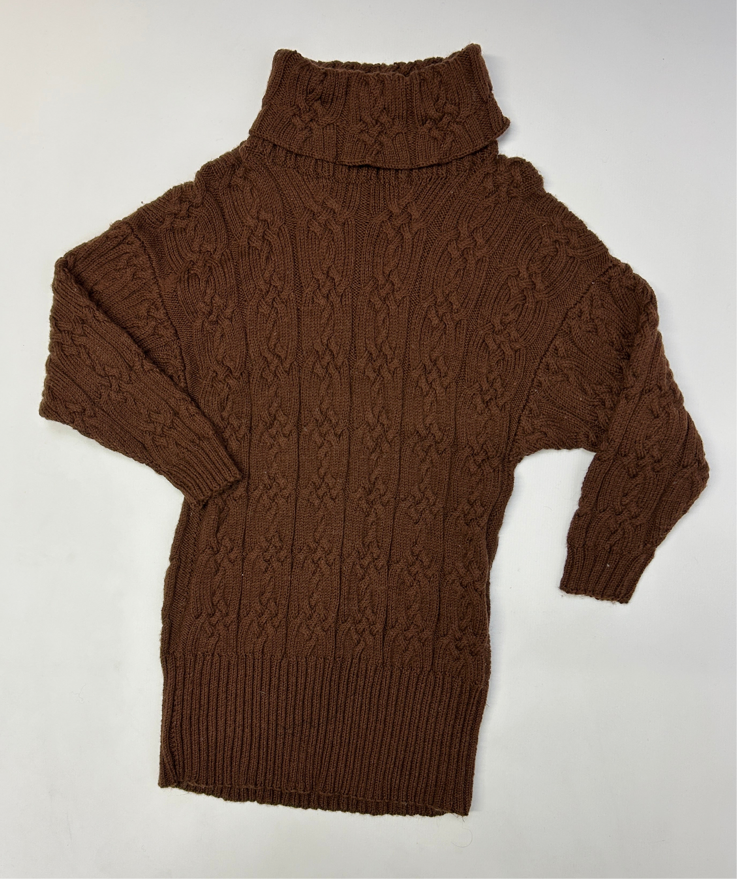 Extra Long Brown Cable Knit - Size 12