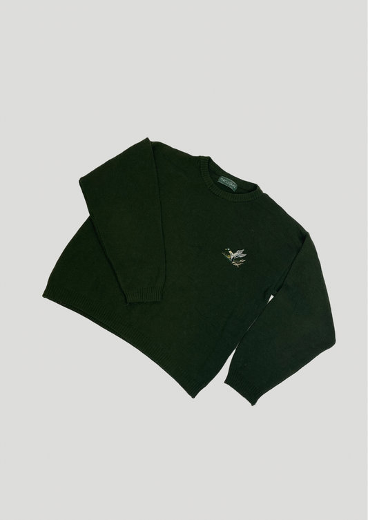 Percussion Green Duck Motif Jumper - Size XL