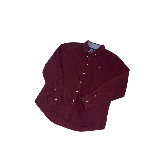 Tommy Hilfiger Burgundy Shirt - Size XL