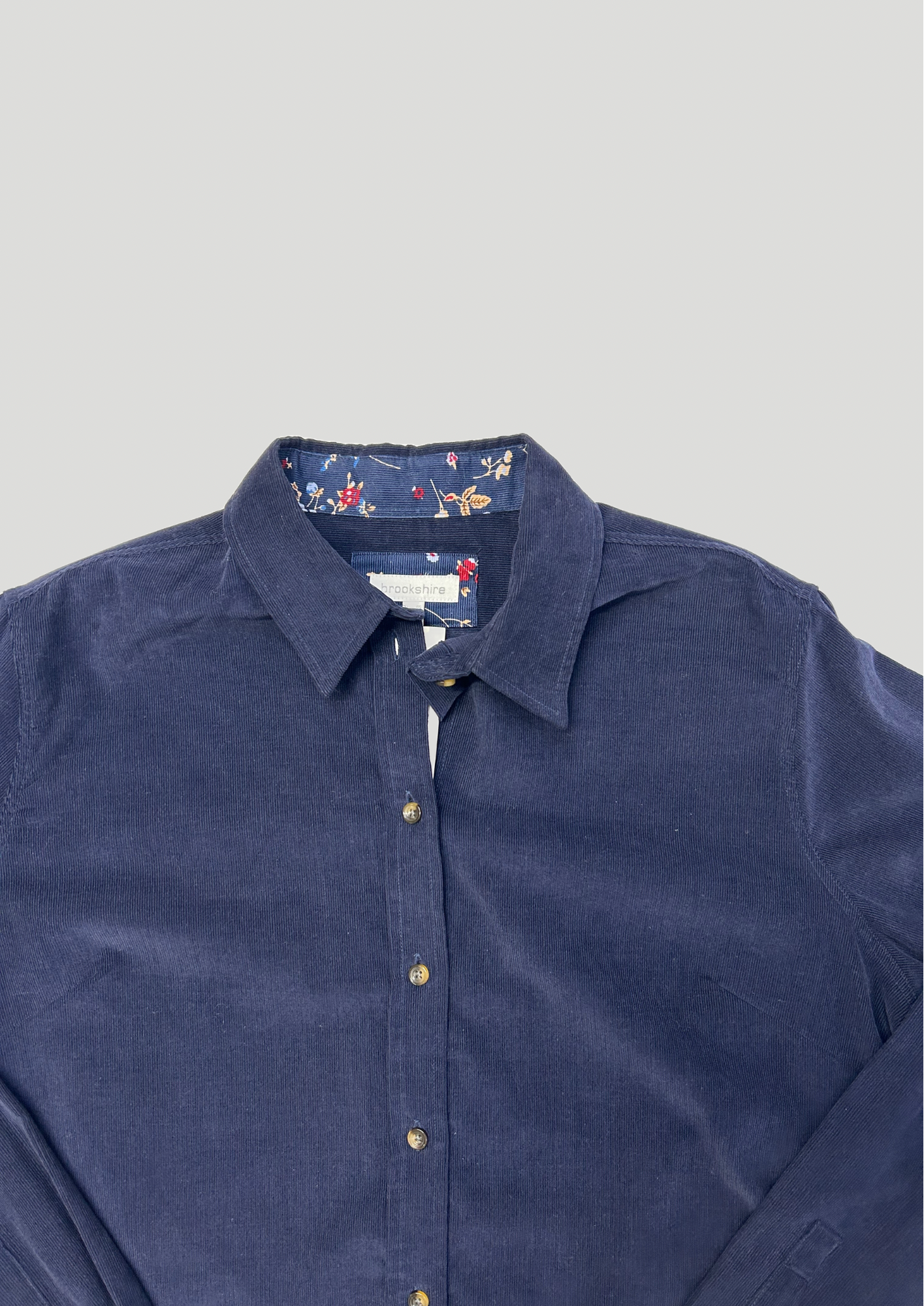 Navy Corduroy Shirt - Size L