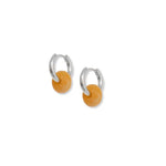 Load image into Gallery viewer, Yellow Jade Agate Hoops
