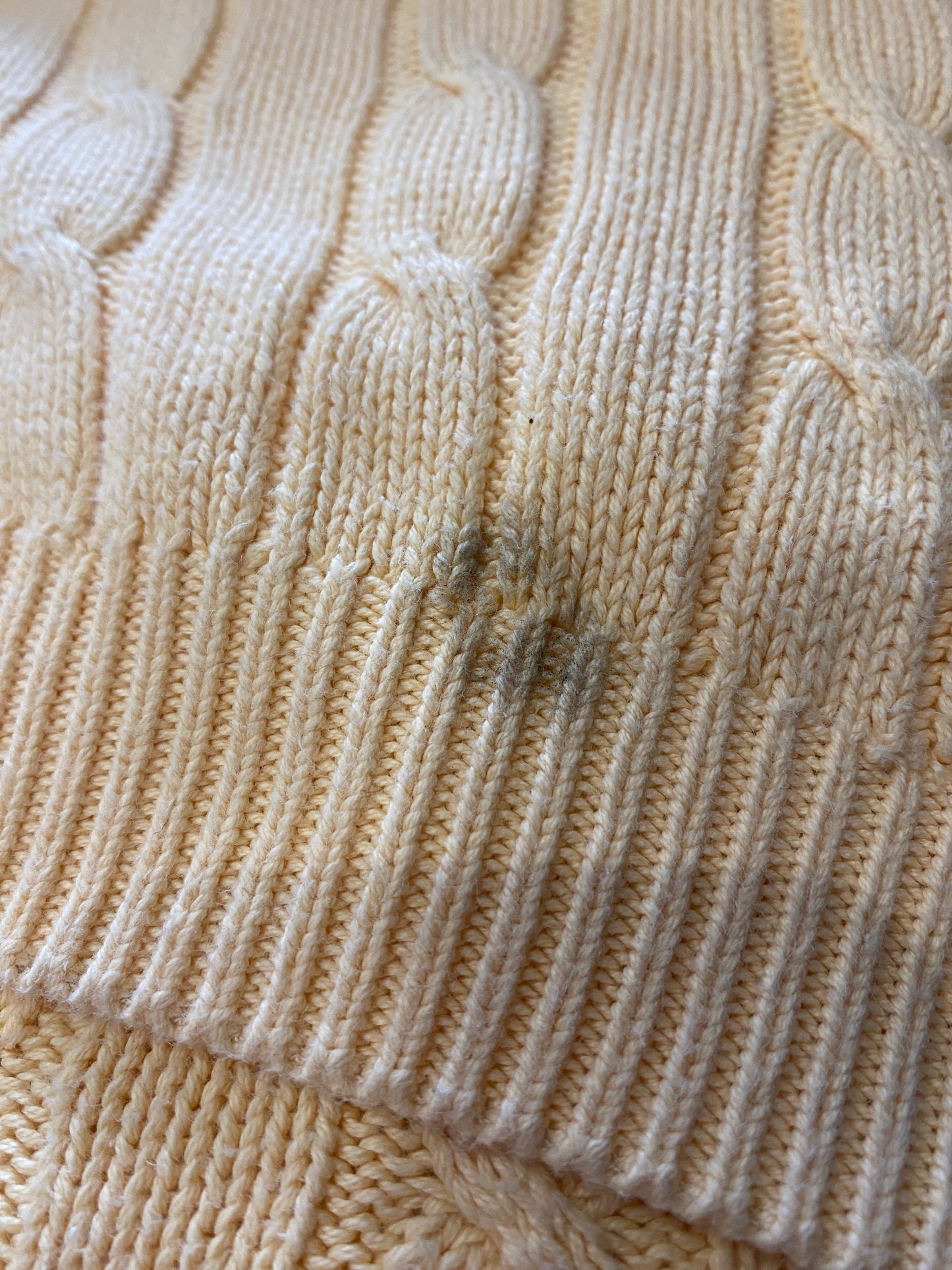 Baby Yellow Cable Knit Jumper - Size XL