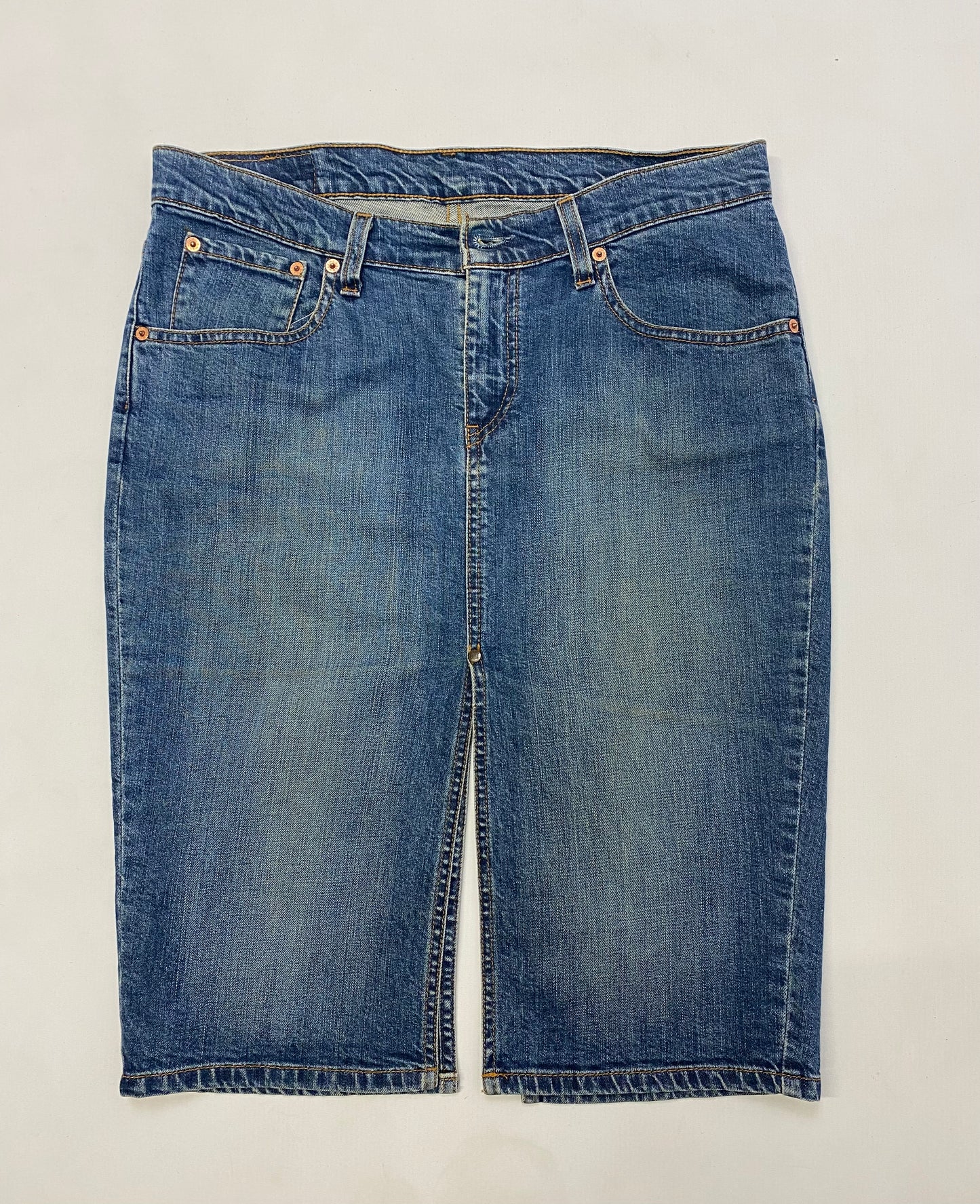 Levi's Double Slit Denim Skirt - Size 18