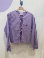 Load image into Gallery viewer, Hollie Shirt in Lilac Stripe
