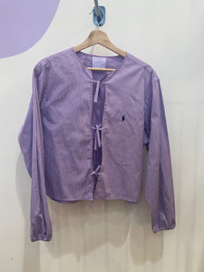 Hollie Shirt in Lilac Stripe