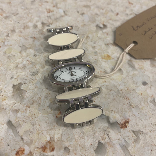 Silver Oval Watch