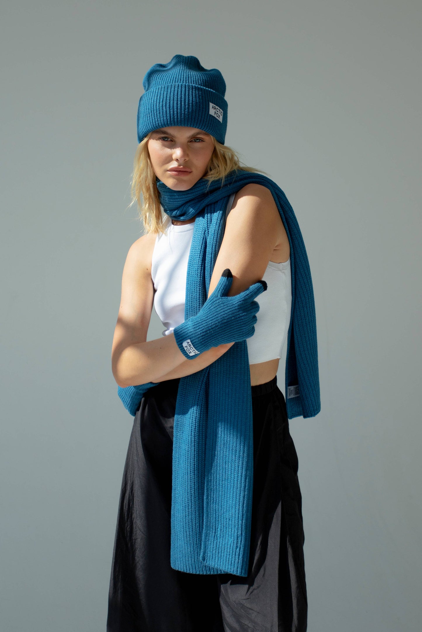 Recycled Bottle Scarf - Ocean Blue - AW24