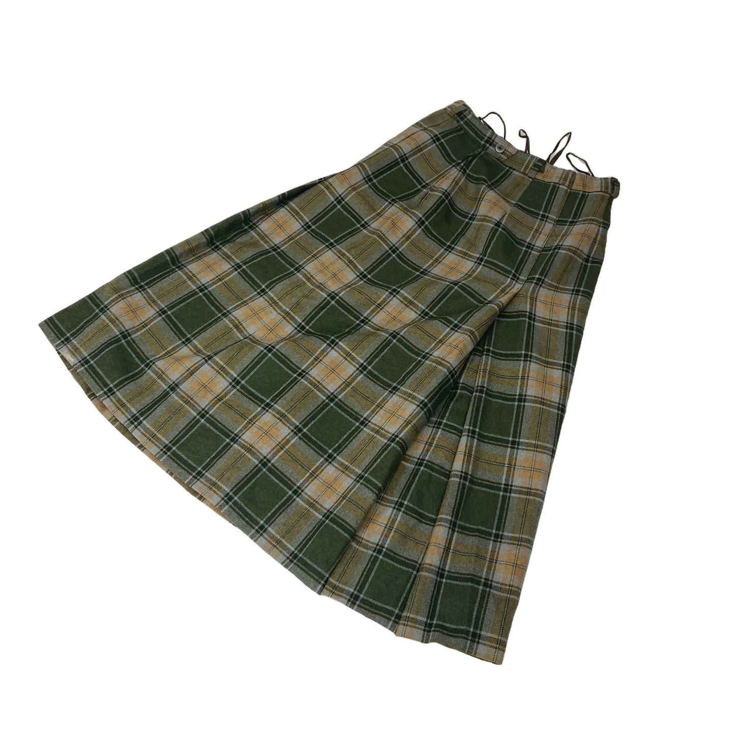 Khaki Green Plaid Kilt