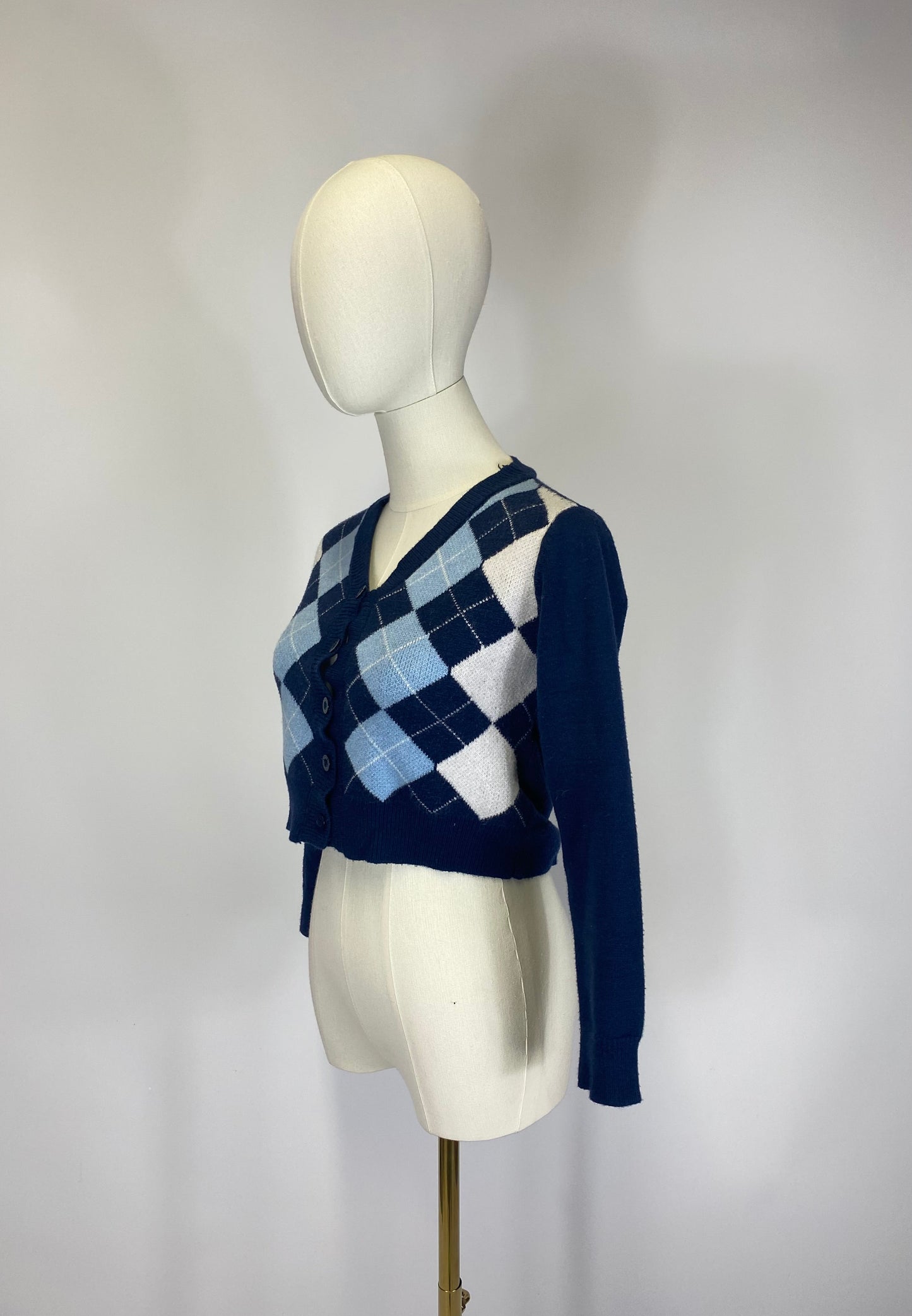 Argyle Cardigan - Size 6