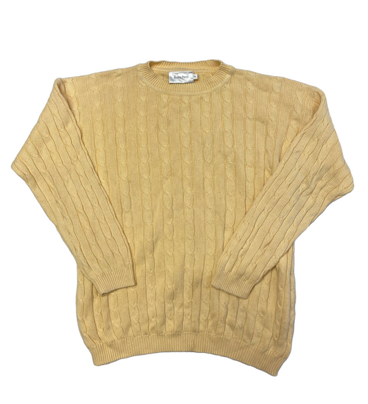 Baby Yellow Cable Knit Jumper - Size XL