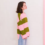 Load image into Gallery viewer, Rhiannon Recycled Cotton Mix Stripe Summer Jumper - Pink
