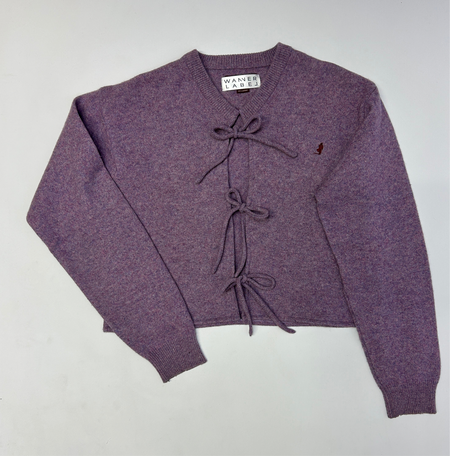 Vicki Cardi in Lilac Wool Knit