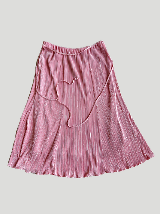 Pink Pleated Skirt - Size 12