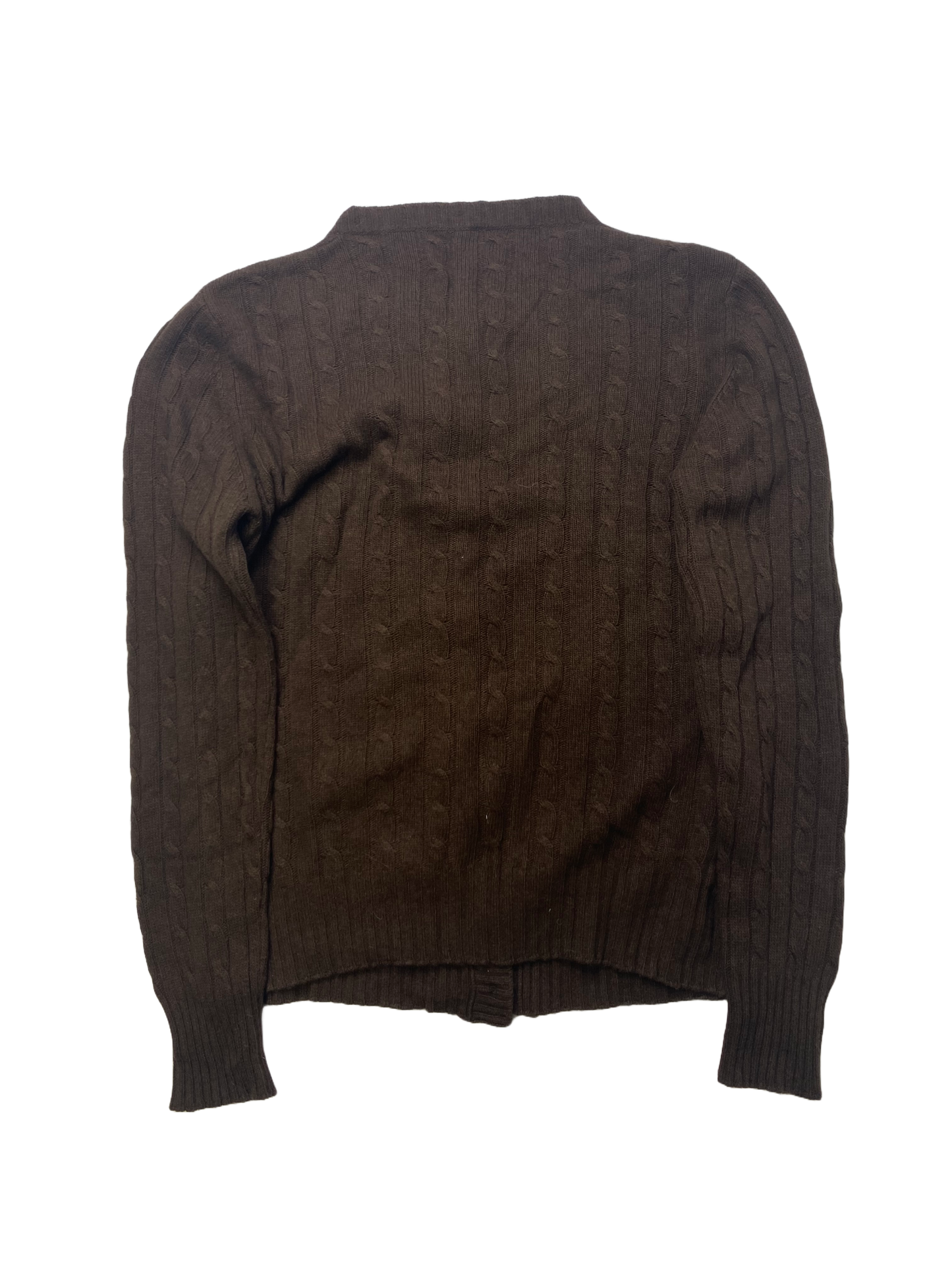 Brown Cable Knit Jumper - Size 16