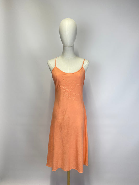 Peach Embroidered Dress - Size 12