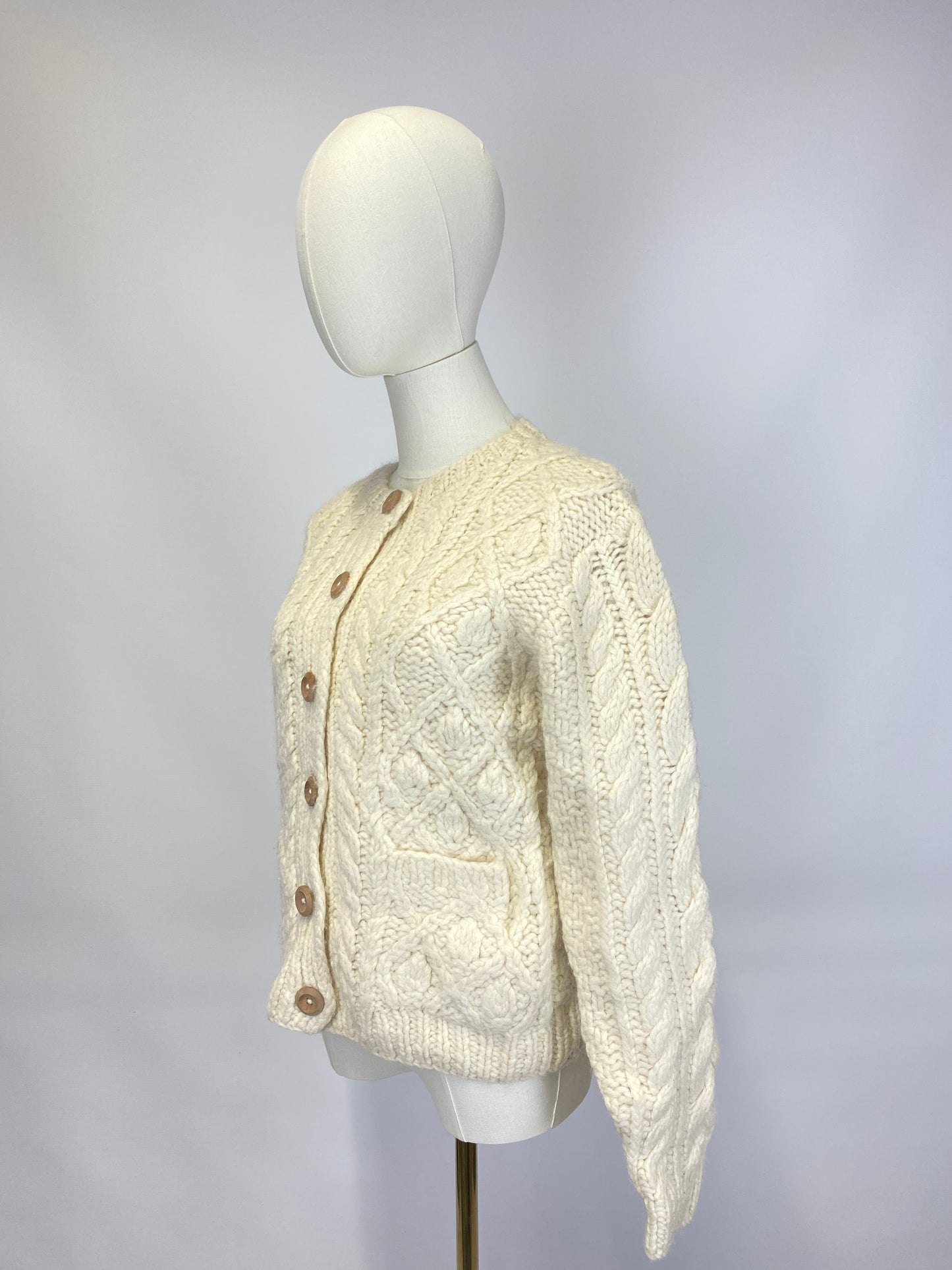 Cream Knit Cardigan - Size 10