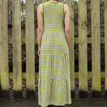 Load image into Gallery viewer, Paula Gingham Knitted Midi Dress - Green
