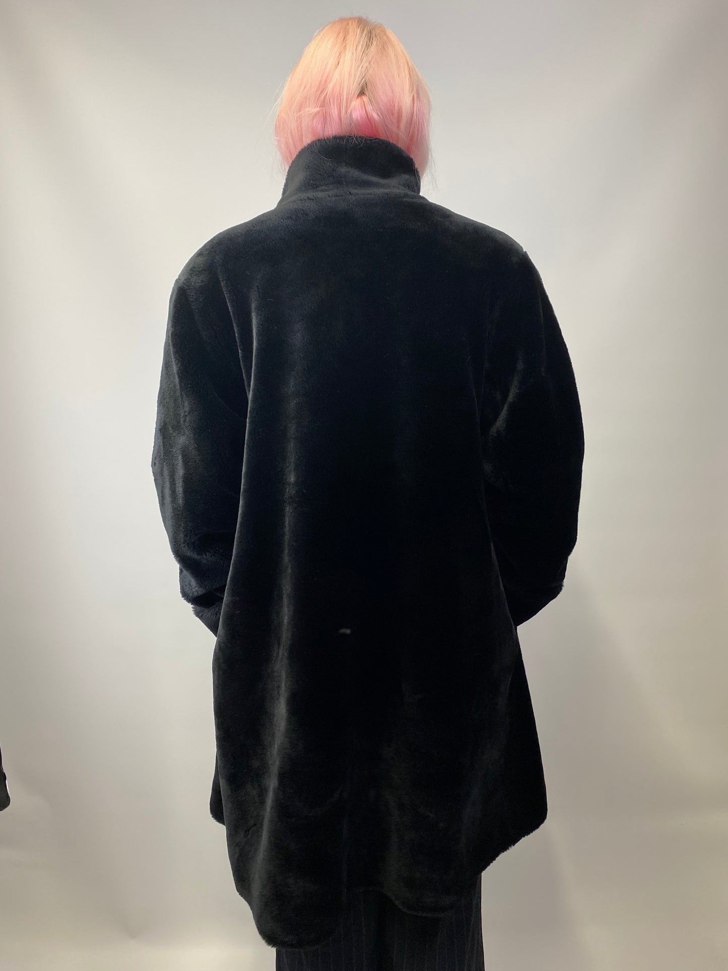 Fluffy Black Coat - Size 18