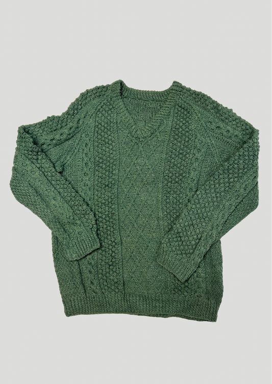 Green Bobble Knit Jumper - Size S