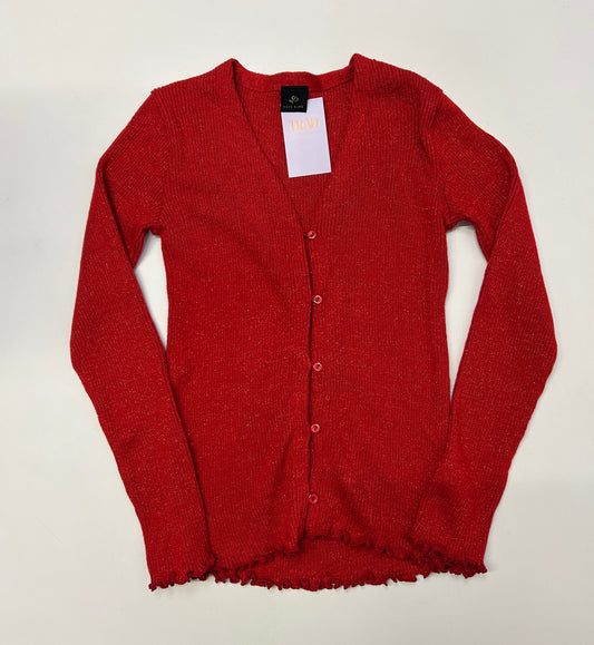 Red Sparkly Cardigan - Size 10