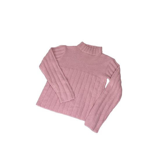 Pink Turtle Neck Y2K Jumper